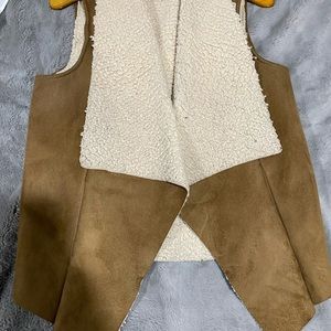 The Limited suede/sherpa vest size M